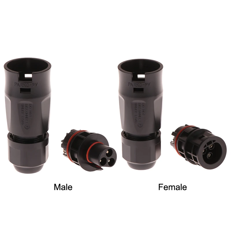 AC Male Female Bc01 3 Pin Connector IP68 for Solar Grid Tie Micro Inverter Hoymiles Deye APsystems PV Panel Power Setup Adapter