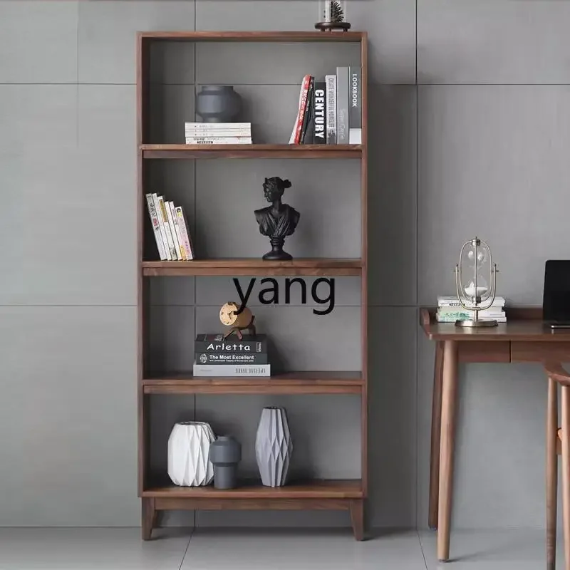 

LHsolid wood bookshelf study strip lattice shelf living room simple lattice floor storage cabinet