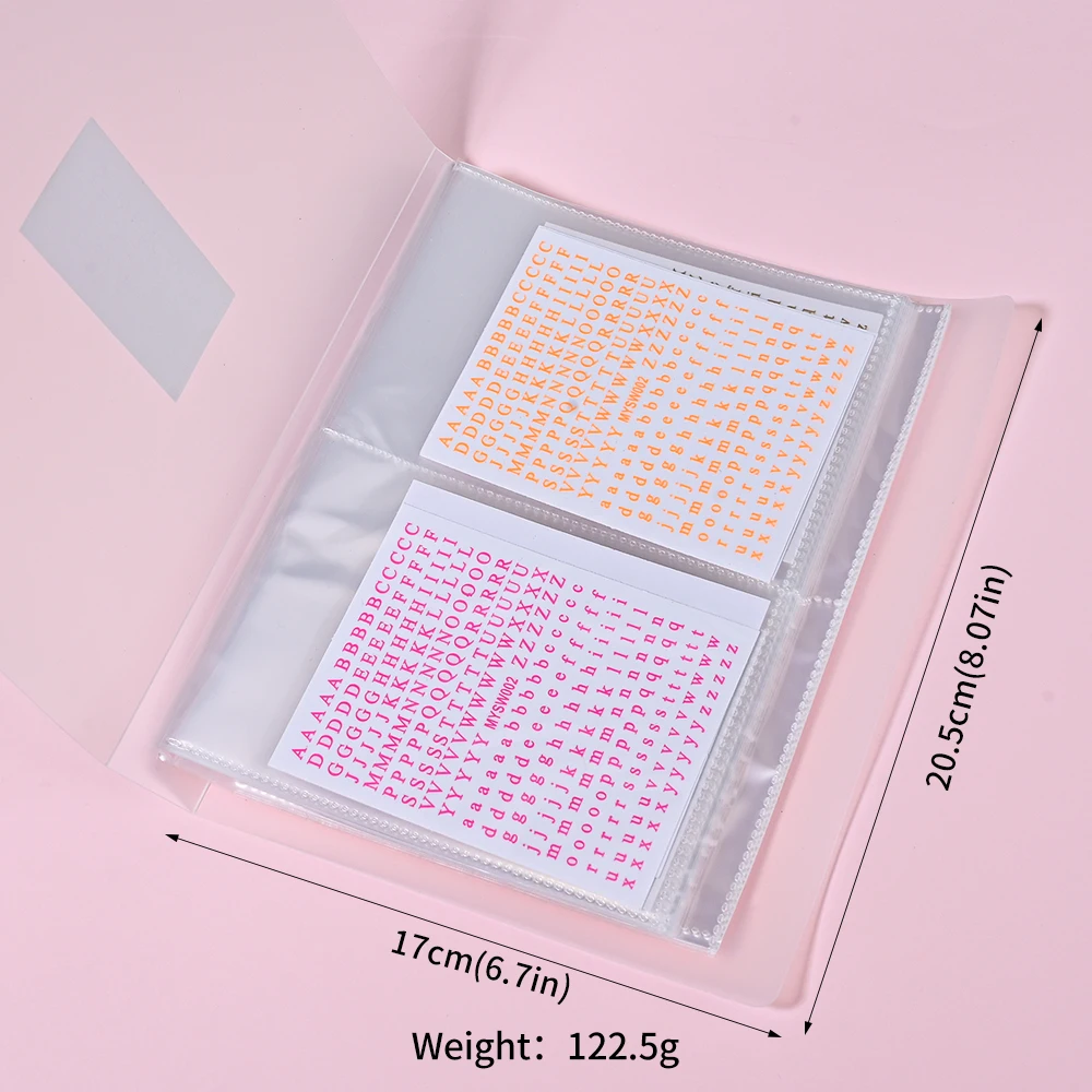 80/120Slots Nail Sticker Storage Book Empty Album Decals Collecting Organizer Holder Card Photos Display Shelf Manicure Tools &# view 5