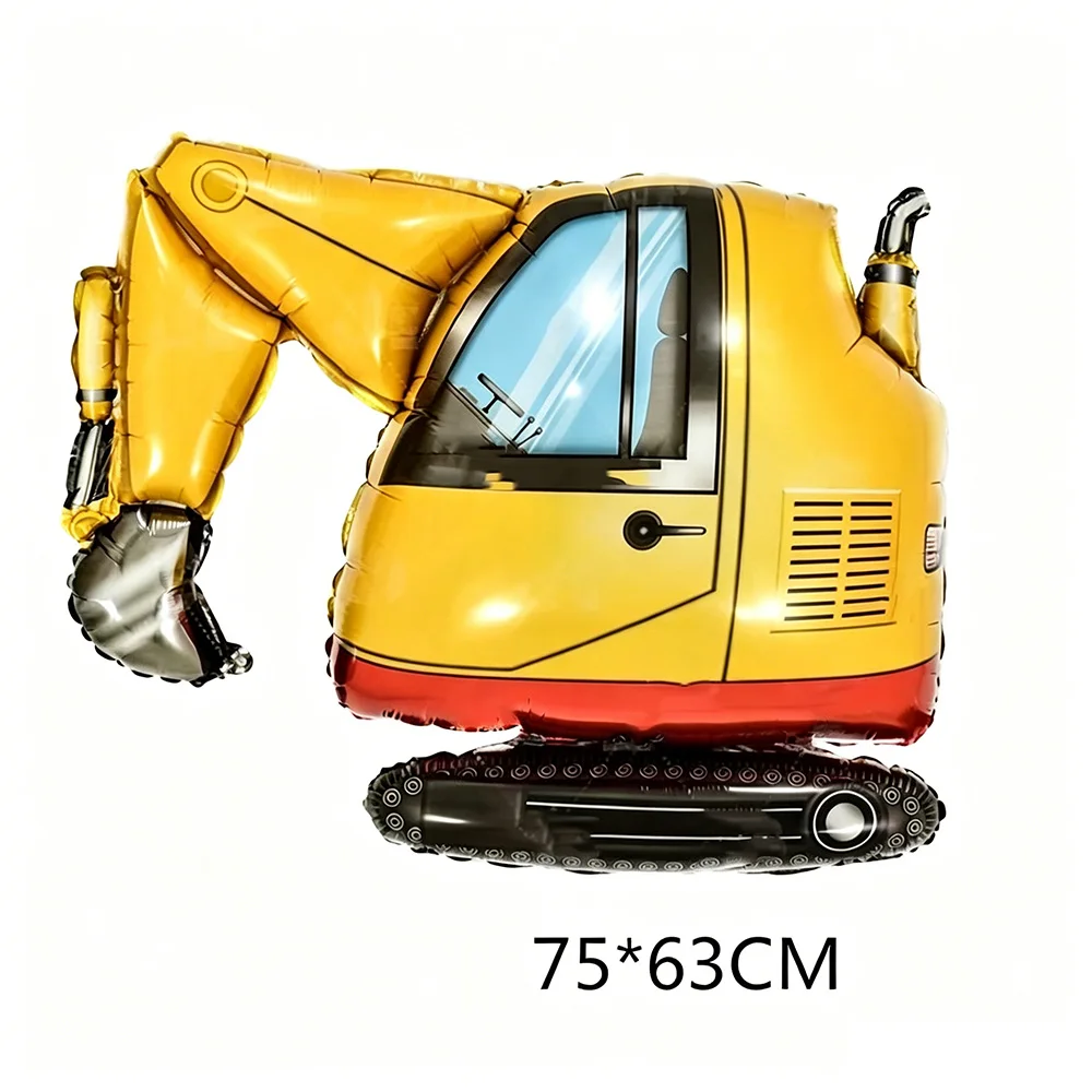 Excavator Crane Tractor Foil Balloon Kit Construction Project Birthday Party Decoration Boy's Birthday Baby Shower Party Supplie - view 6