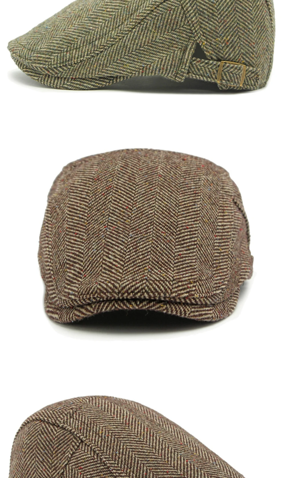 HT4546 Baskenmütze Wolle Hut Männer Frauen Angepasst Ivy Flache Kappe Retro Künstler Maler Gestreiften Baskenmütze Hut Männlich Weiblich Herbst Winter Baskenmütze Kappe – Detail 7