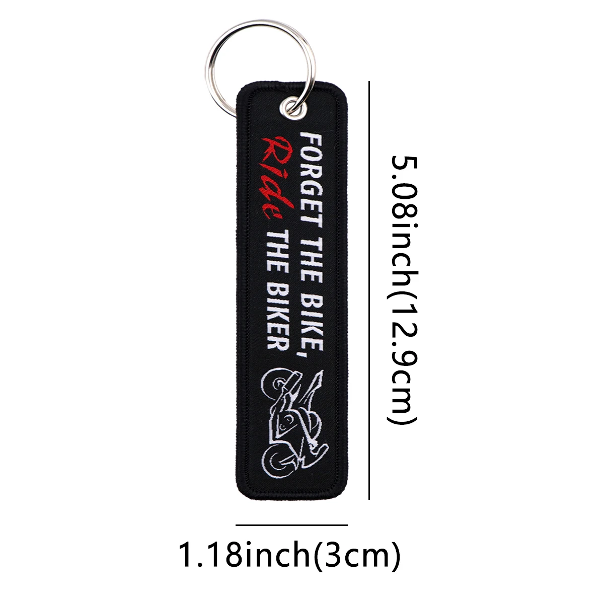 1 Stück Lustiger Bestickter Schlüsselanhänger Coole Warnhinweise Schlüsselanhänger für Frauen Männer Auto Motorrad Zubehör Schlüsselring Biker Geschenke – Detail 1