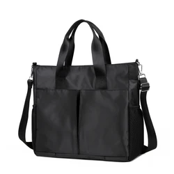 Waterproof Oxford Cloth Briefcase Men's Single Shoulder Business Commuter Document Bag 14 Inch Computer Bag Large Handheld