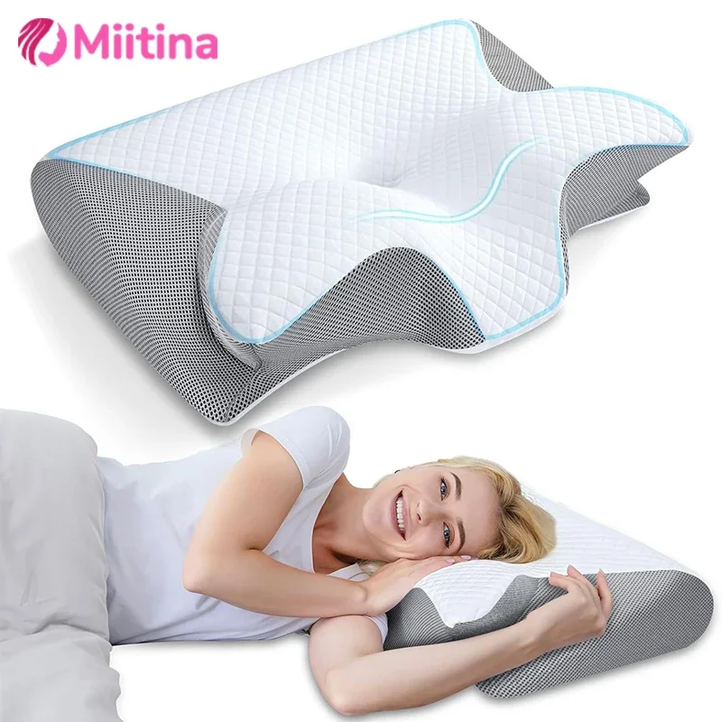 

Memory Foam Cervical Pillow Butterfly Sleep Slow Rebound Comfort Memory Foam Cervical Orthopedic Neck Pillow Massage Health Care