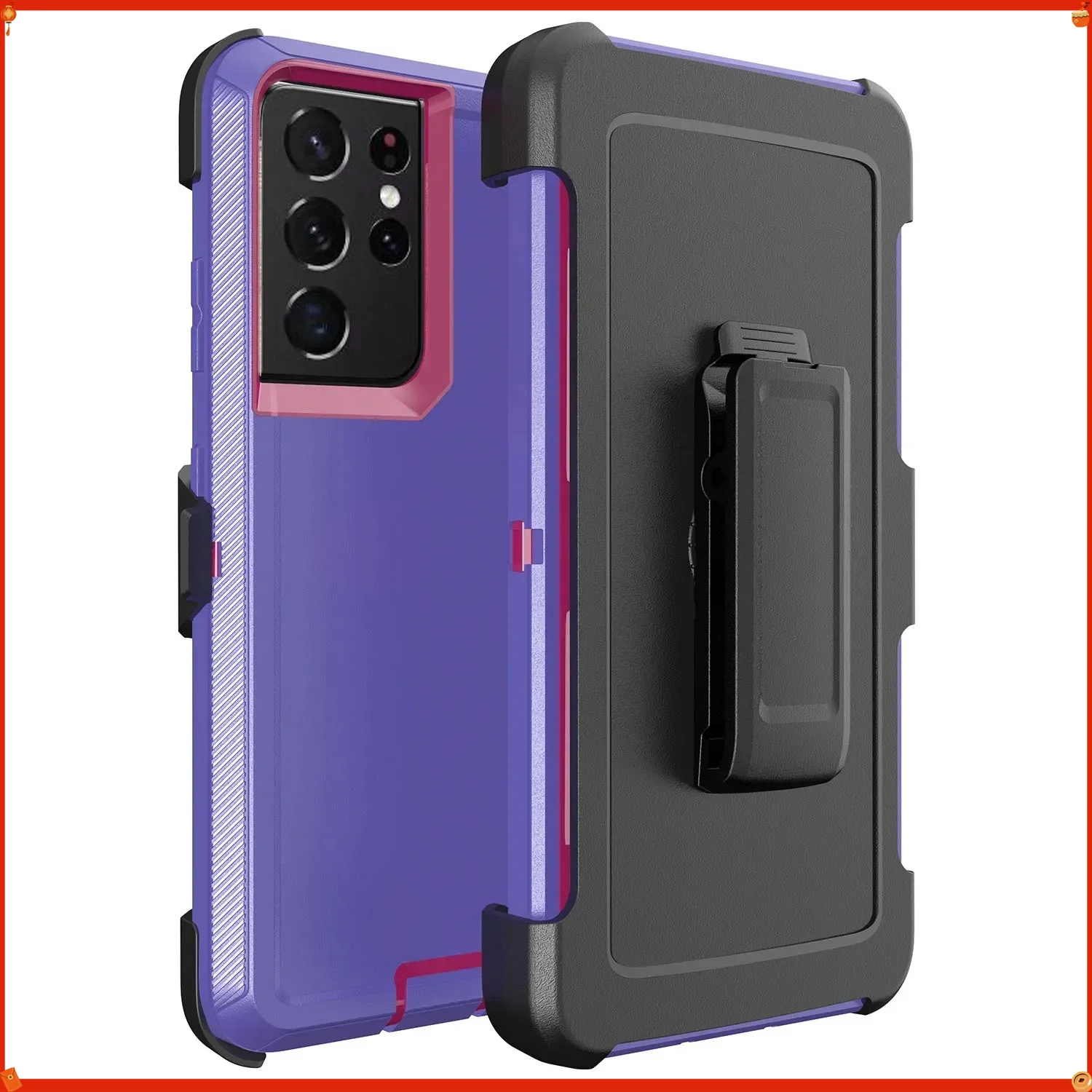 CHAOYIDIAN Armor Case for Samsung A55 35 25 A15 A54 A34 A24 A14 A52 A72 S24 Ultra S22 S23 S21 Fe Belt Clip Holster Rugg