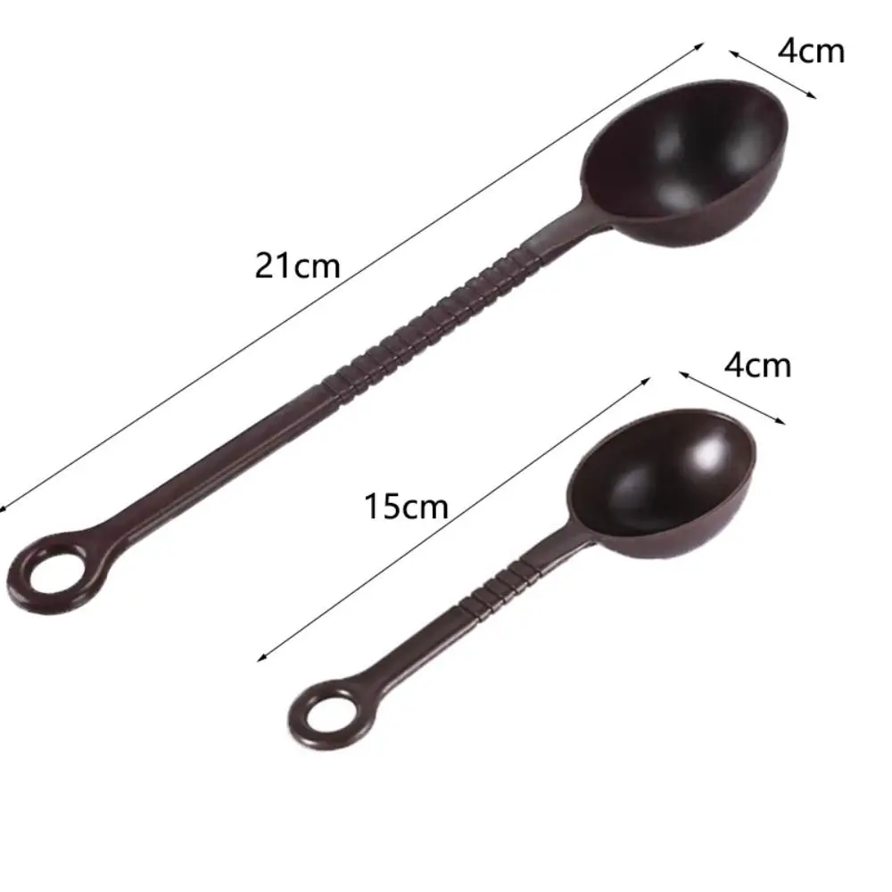 Kitchen Accessories 10g Measuring Spoon Coffee/Black Plastic Coffee Scoop Non-slip Long Handle Hangable Sugar Scoop Restaurant