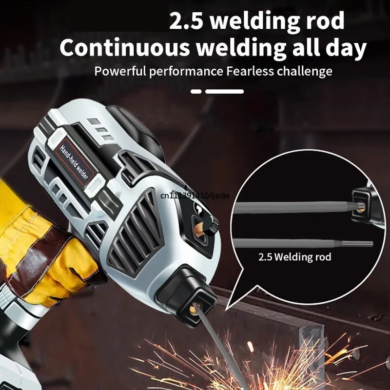 Grey Mini Handheld Inverter Welder 110V 220V Dual Voltage Portable Household Small Electric Welding Machine for Home DIY