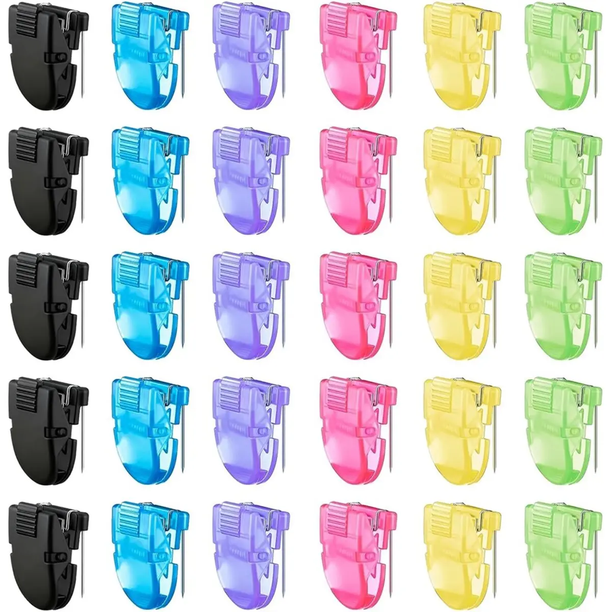 A72P 30pcs Cubicle Clips for Walls, Push Pin Clips for Bulletin Board, Cubicle Accessories Fabric Partition Panel Wall Clip