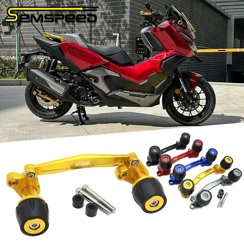 CNC Aluminum Exhaust Crash Bobbins For FORZA 125 150 300 350 MF13 NSS 2017-2025 For Honda ADV PCX 17-2025 Anti-Scuff Protection
