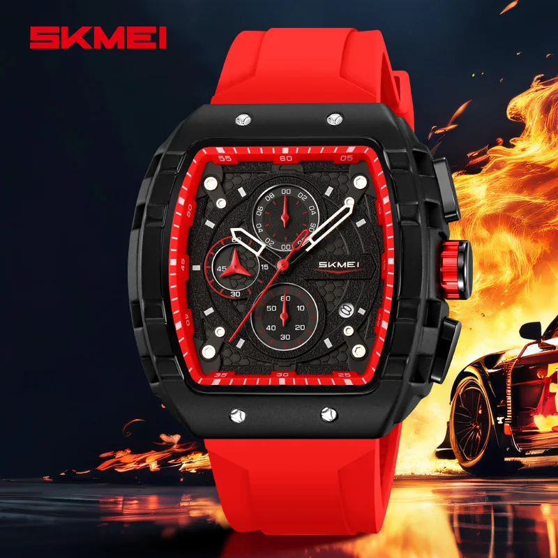 

SKMEI Outdoor Wind Barrel Men's Watch Fashion Business Sports Watch Trendy Multifunctional Casual Quartz Watch