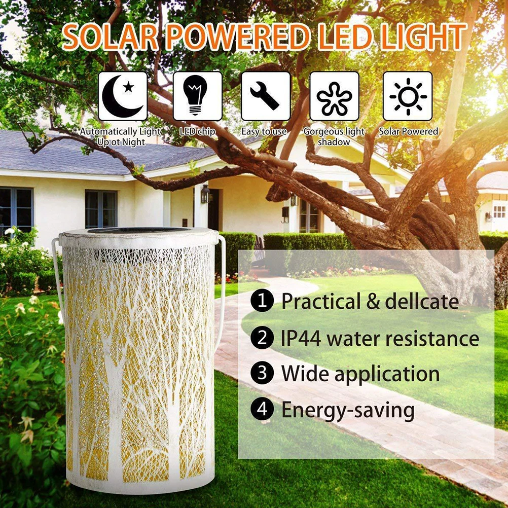 

LED Solar Lantern Outdoor Decorative Hanging Light for Garden Patio Warm Cheerful Atmosphere Unique Design Exposure