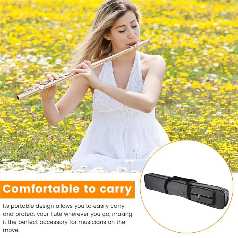 

AEF6-Bamboo Flute Storage Shoulder Bag Protective Bamboo Flute Carry Bag Large Capacity Waterproof Piccolo Pouch