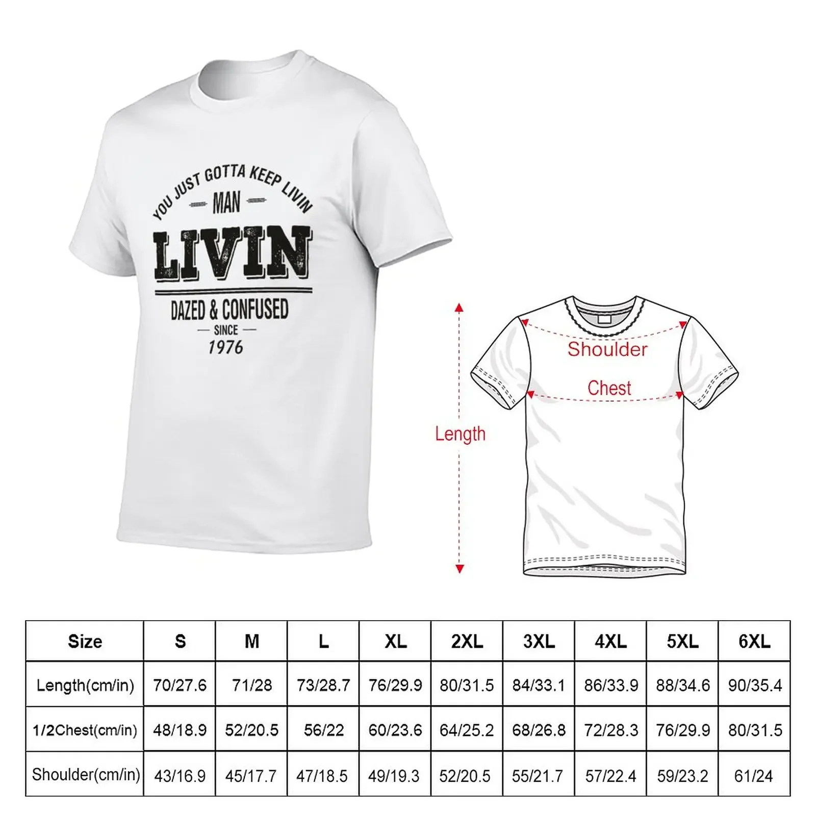 New Dazed and Confused - LIVIN T-Shirt cute tops plain t-shirt korean fashion mens clothing