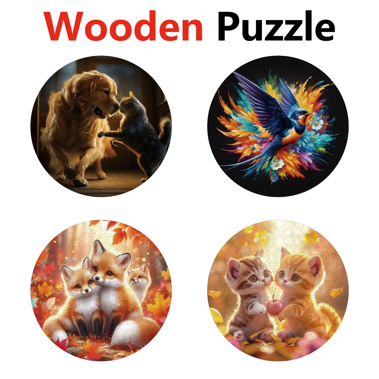 

YPAN Лиса Змея Черепаха Красота Животные Пазлы Уникальная Форма Высокое Качество Пазл Деревянный Пазл Лучший Подарок Для Делыша