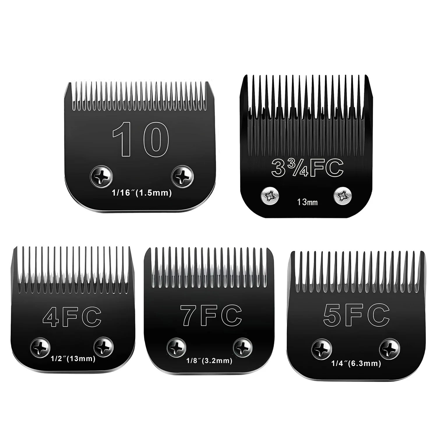Pet Grooming Clipper Blades Set Stainless Steel Replacement Blade Compatible with Andis Oster Wahl Pet Hair Clippers