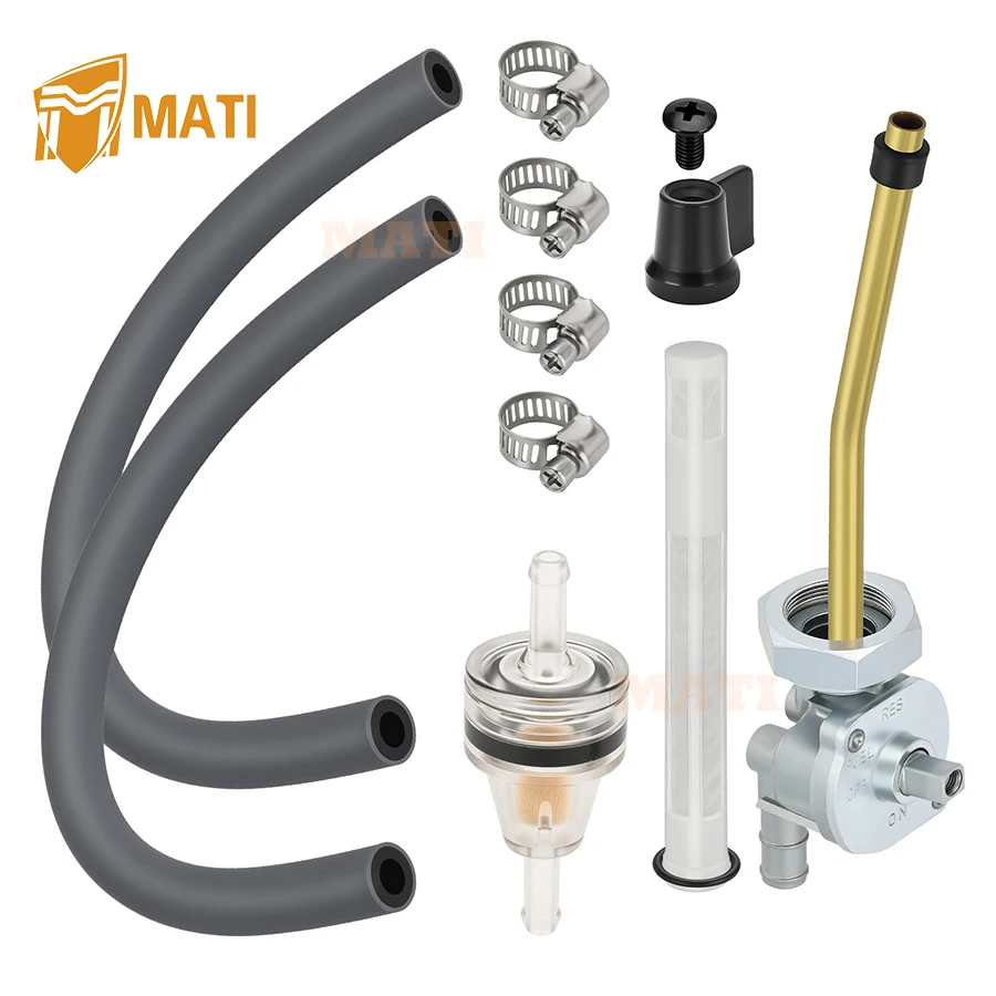 M MATI Gas Tank Fuel Valve Petcock w/ Lines For Honda Shadow Spirit 750 VT750 DC DCA DCB 2001-2007 16950-MCR-A03