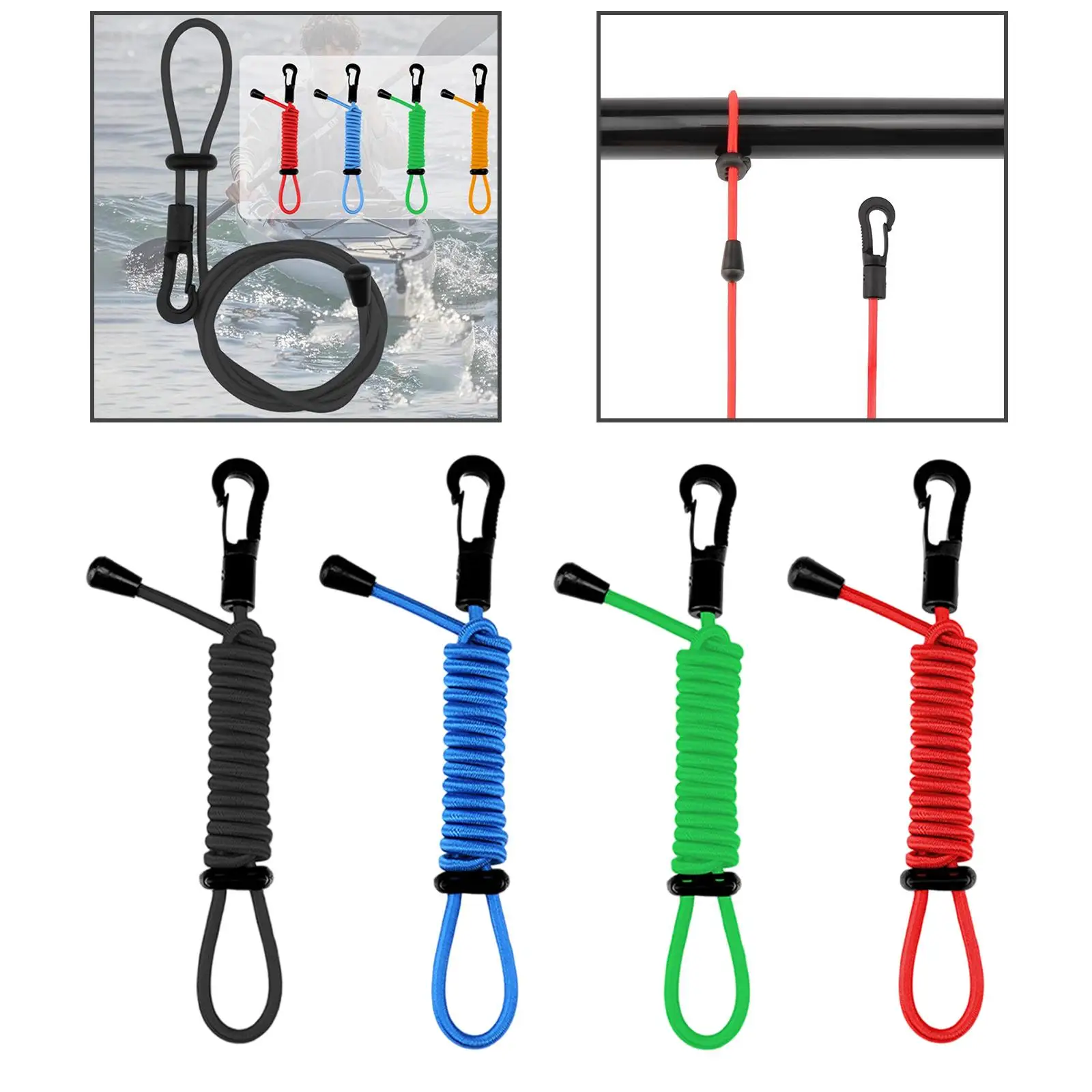 Retractable Bungee Cord Adjustable Tether Tool Harness Max Length 66.93