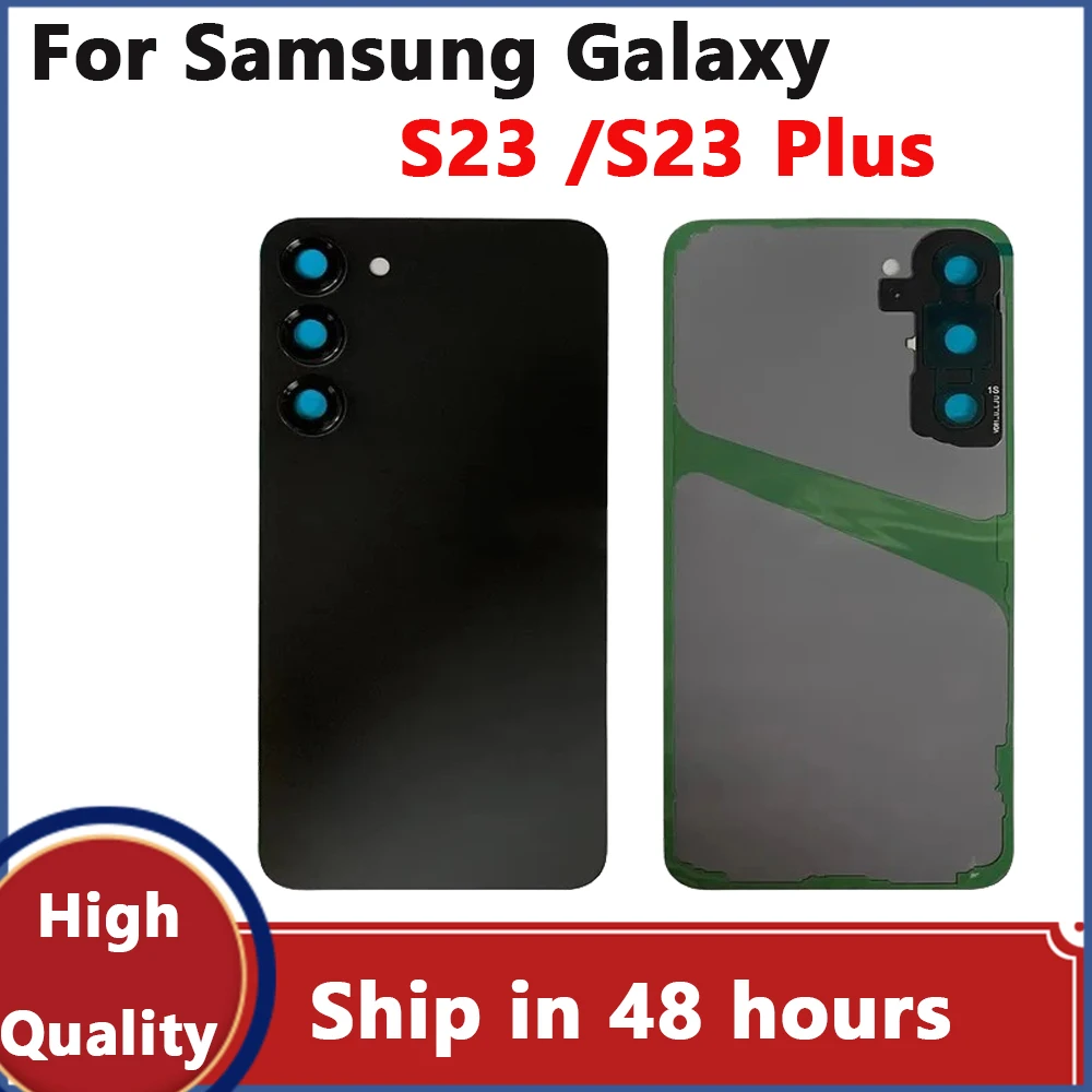 Battery Back Cover For Samsung Galaxy S23 23+ Battery Back Cover Glass Back Door For Samsung Galaxy S23 Plus With Camera