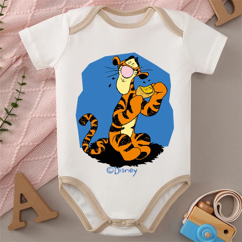 

MINISO Винни Пух, милый детский комбинезон из 100% хлопка, мягкий комбинезон, боди для новорожденных 0-12 месяцев, лучший подарок для ребенка