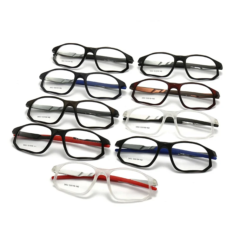 MOMOJA TR90 Gasses Frame Irregular Sports Men\'s Glasses Frame 2024 NewHigh-definition Optical Prescription Glasses Men\'s 5853A