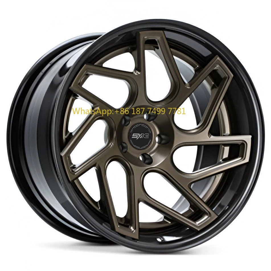 

SYAC Custom Polished Deep Concave Two-Piece Forged Wheel Hub 18-24 INCH Aluminium Alloy New Brushed for Passenger Cars 19 20 21