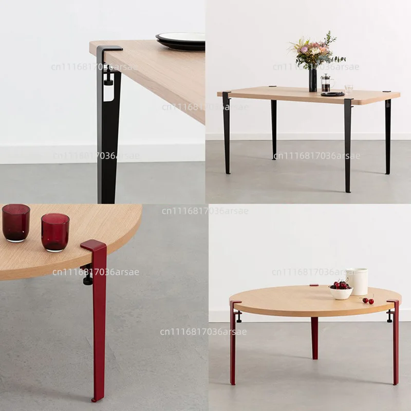 Table feet f clip table legs, table foot bracket with pulley