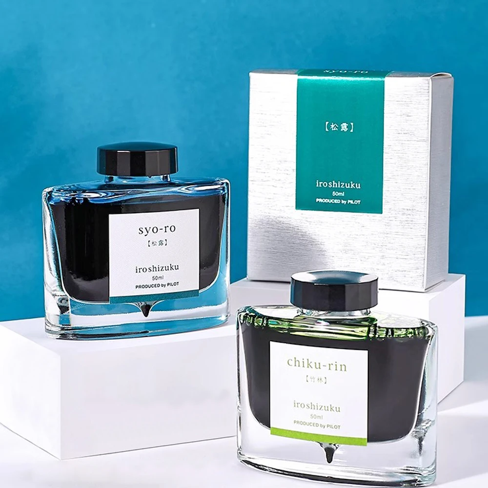 PILOT Color Ink Ink-50 Iroshizuku Large Bottle 50ml Non Carbon Natural Color Fountain Pen Water Universal Color 24 Colors