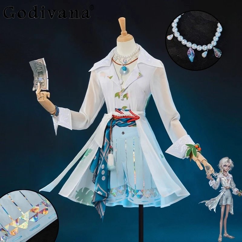 

Summer Photographer Cosplay Costume Set Women Game Identity ⅤJoseph Desaulniers Suits Uniform Man Halloween Short Set