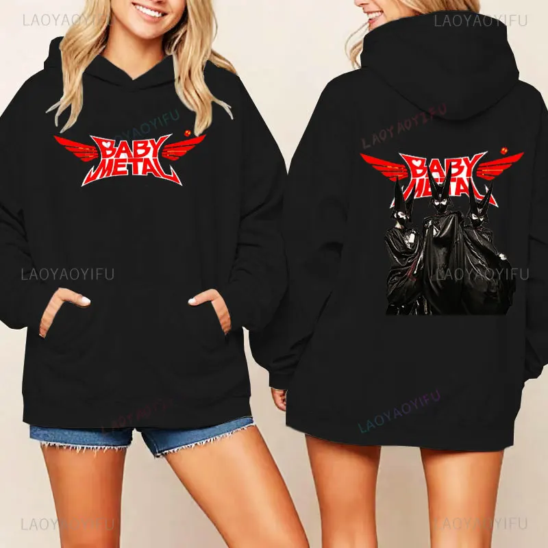 Must-have for Fans Babymetal Metal Galaxy Japan Death Logo Metal Band Hoodie Men Hip-hop Rock Band Casual Sweatshirt Y2k Tops