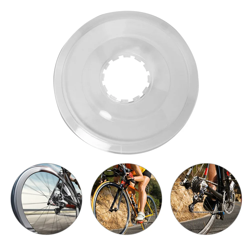 

2 Pcs Flywheel Guard Bike Spokes Protector Dust-proof Supplies Protection Cover Plastic Transparent Mountain