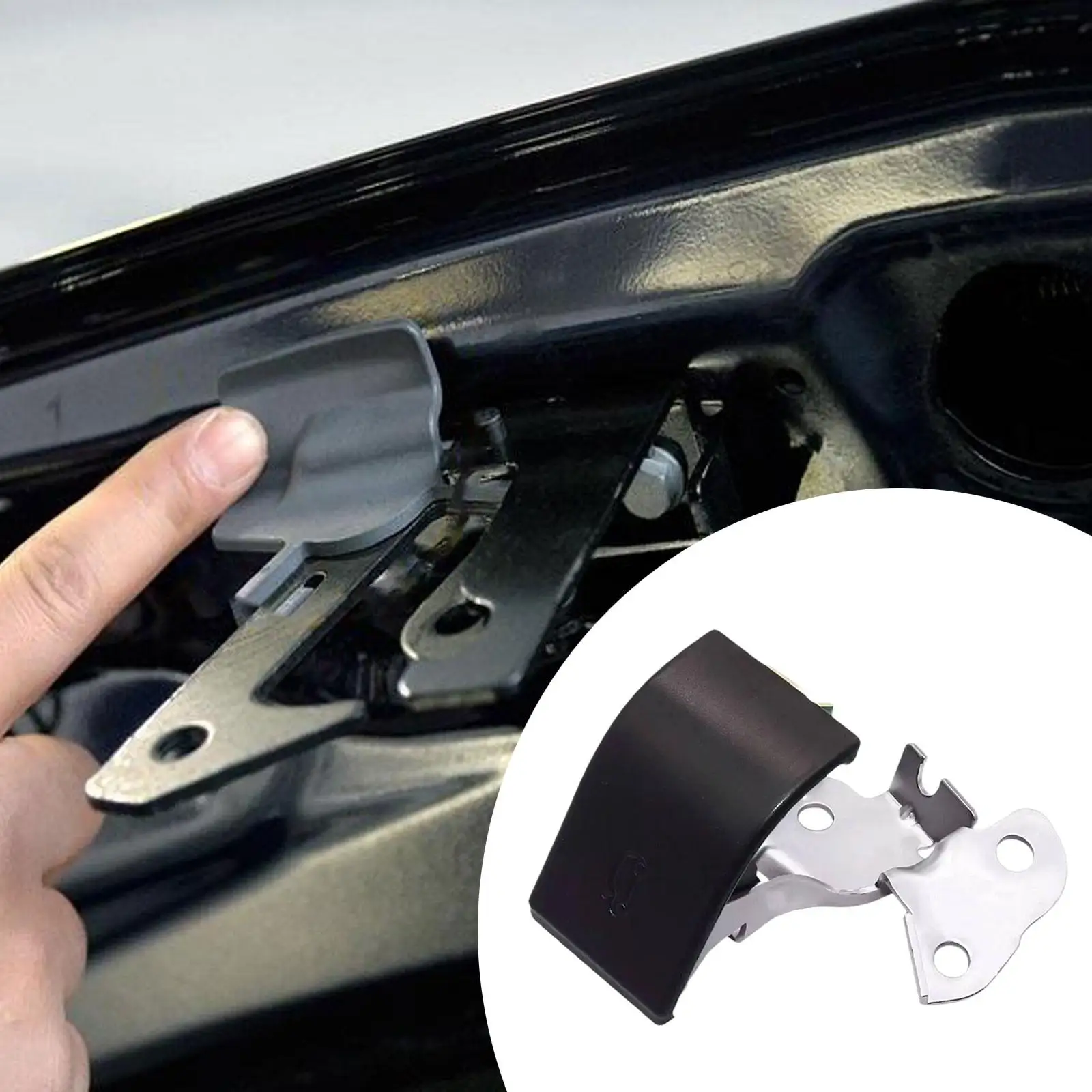 

Part Number 51237149591 Car Hood Release Handle Lever Easy to Install Components High Performance Replacement for Cooper