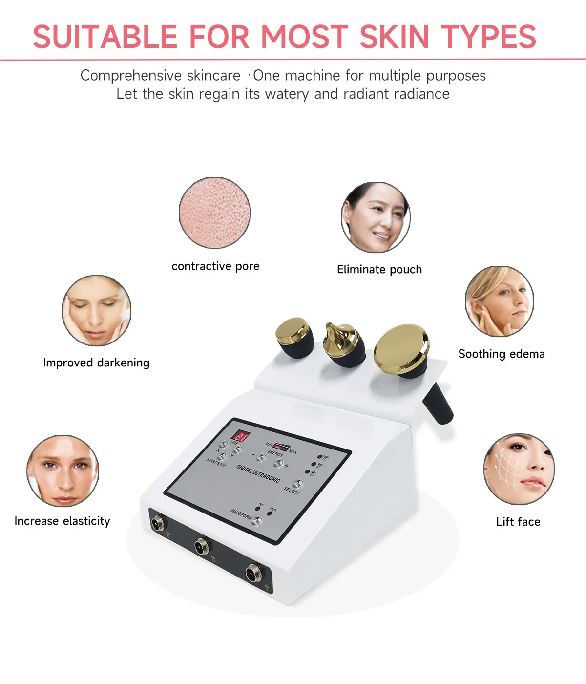 Neueste 3 In 1 Ultraschall Gesichts Instrument Anti Aging Auge Falten Gesichts Körper Massager Plasma Sommersprossen Entfernung Schönheit Gerät geräte beauty massagegerät massage массажер для лица skincare
