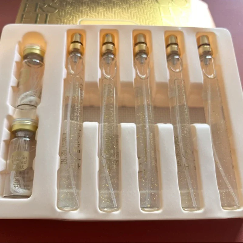 

Новый наполнитель для лица, впитывающаяся коллагеновая белковая нить, подтяжка лица, пухлый шелковый фиброин, линия для резьбы, антивозрастная эссенция, набор ниток