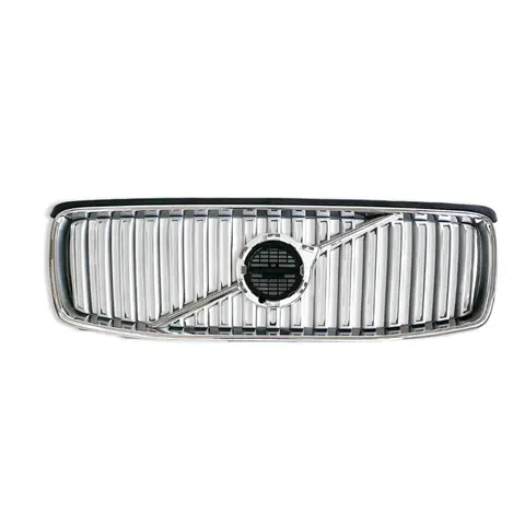 Front Grille for Volvo XC90 Medium Grid 2016-2019 Raytheon Silver Vertical Bar Low with 31142593