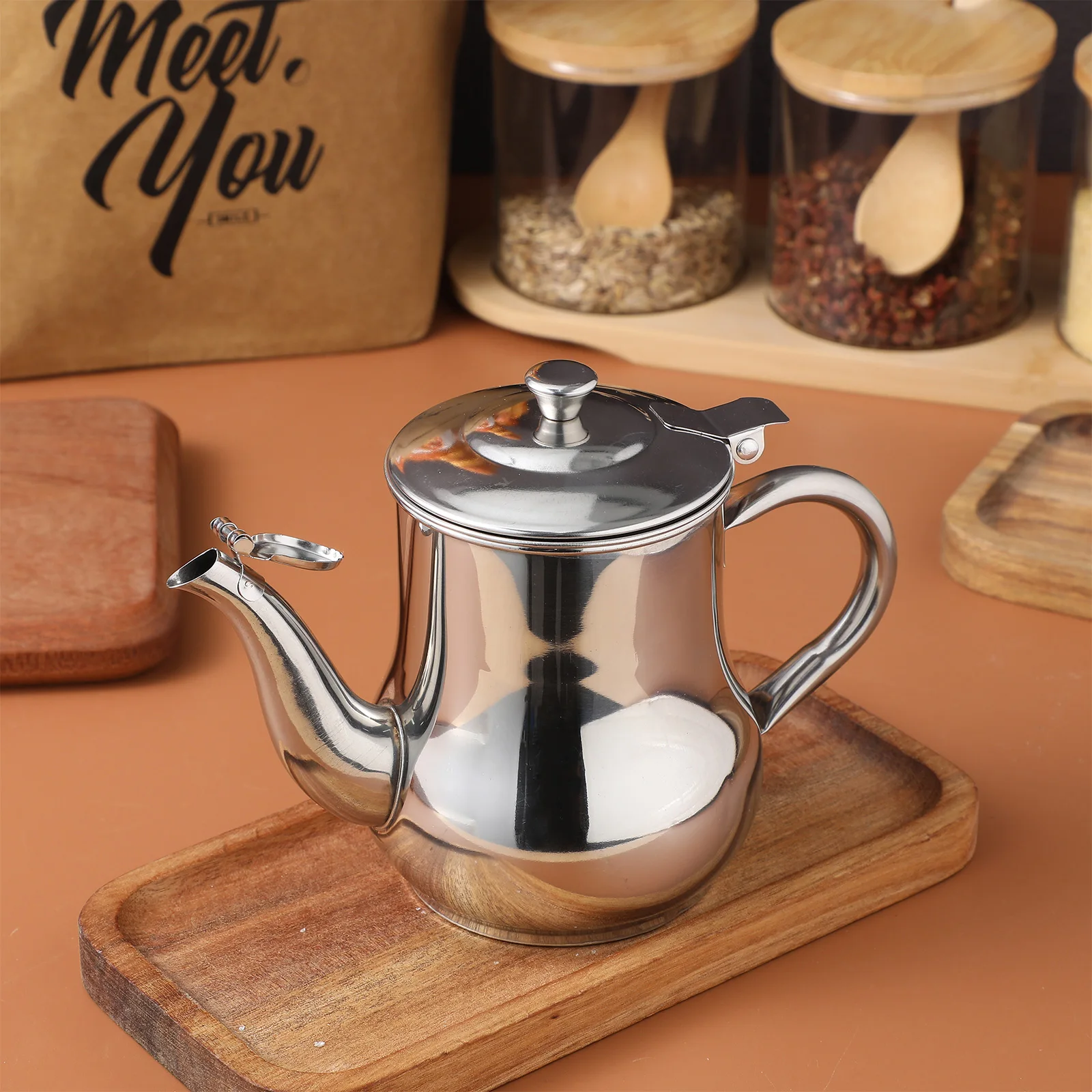 

Stainless Steel Strainer Pot 18oz 430ml Fine Mesh Filter Spout Lid Kitchen Grease Saver Storage Container Cooking Oil Dispenser