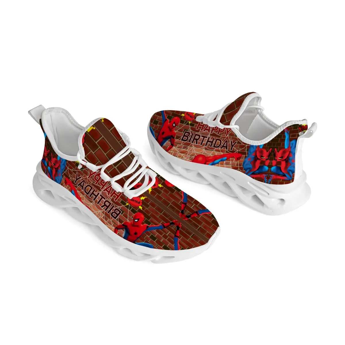 

Disney Winnie The Pooh Cartoon Mickey Mouse Pattern Design Flying Woven Bottom Lace-up Two-color Soft-soled Casual Sports Shoes