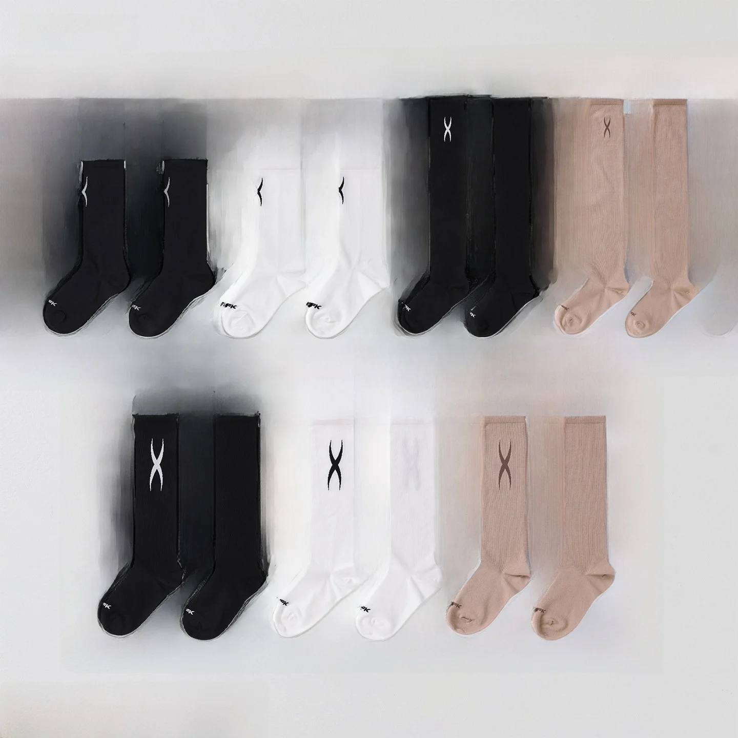 smfk-sport-socks-long-pile-cotton-ankle-mid-calf-high-calf-2-pairs-multi-color-balance-gene-comfortable-breathable-socks