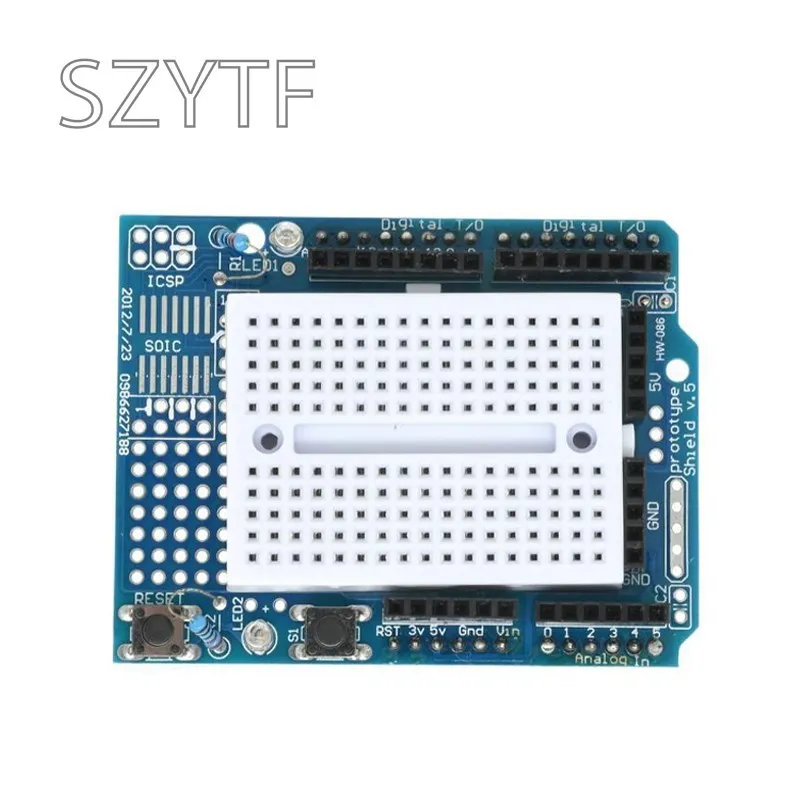 Smart Electronics UNO Proto Shield Prototype Expansion Board With SYB-170 Mini Breadboard Based For Arduino UNO ProtoShield DIY