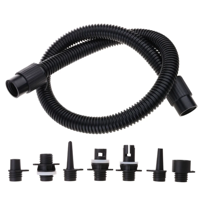 Paddle Board Pumps Adapter Hose with 7 Air Valves Nozzle Inflatable Pumps Extension Tube Electric Hand Air Pumps Accessories