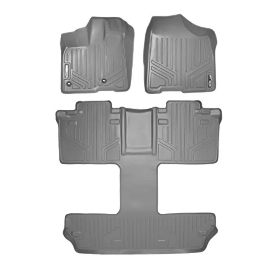 

Custom Fit Floor Mats 3 Row Liner Set for 2013-2020 Sienna Black Durable Rubber with Raised Edges for Superior Protection and