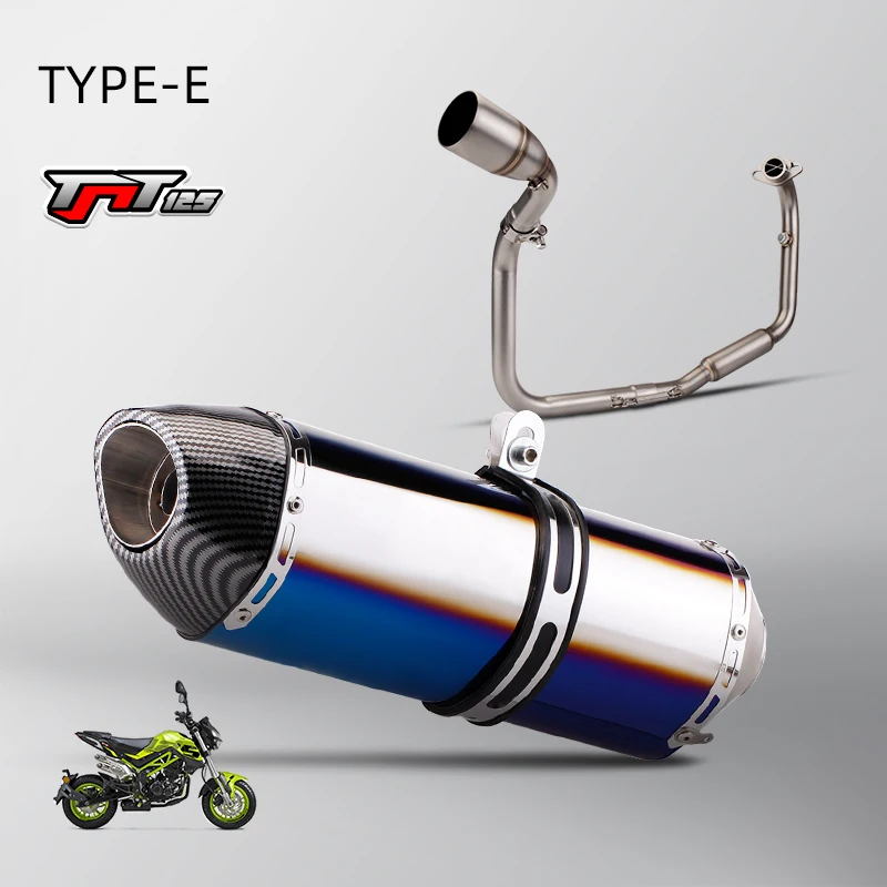 

High PerformanceTNT125 TNT135 Complete Exhaust System For TNT 125 135 Motorcycle Muffler Exhaust Pipe R77 Front TNT135 Muffler