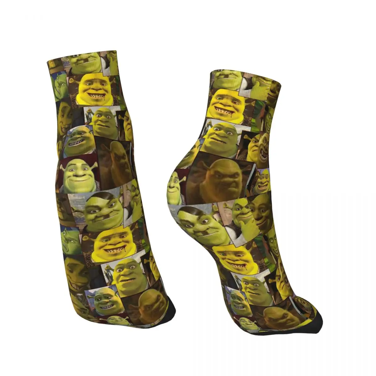 GET Face Shrek Green Schreck Comedy Film Ankle Socks Male Mens Women Spring Stockings Polyester