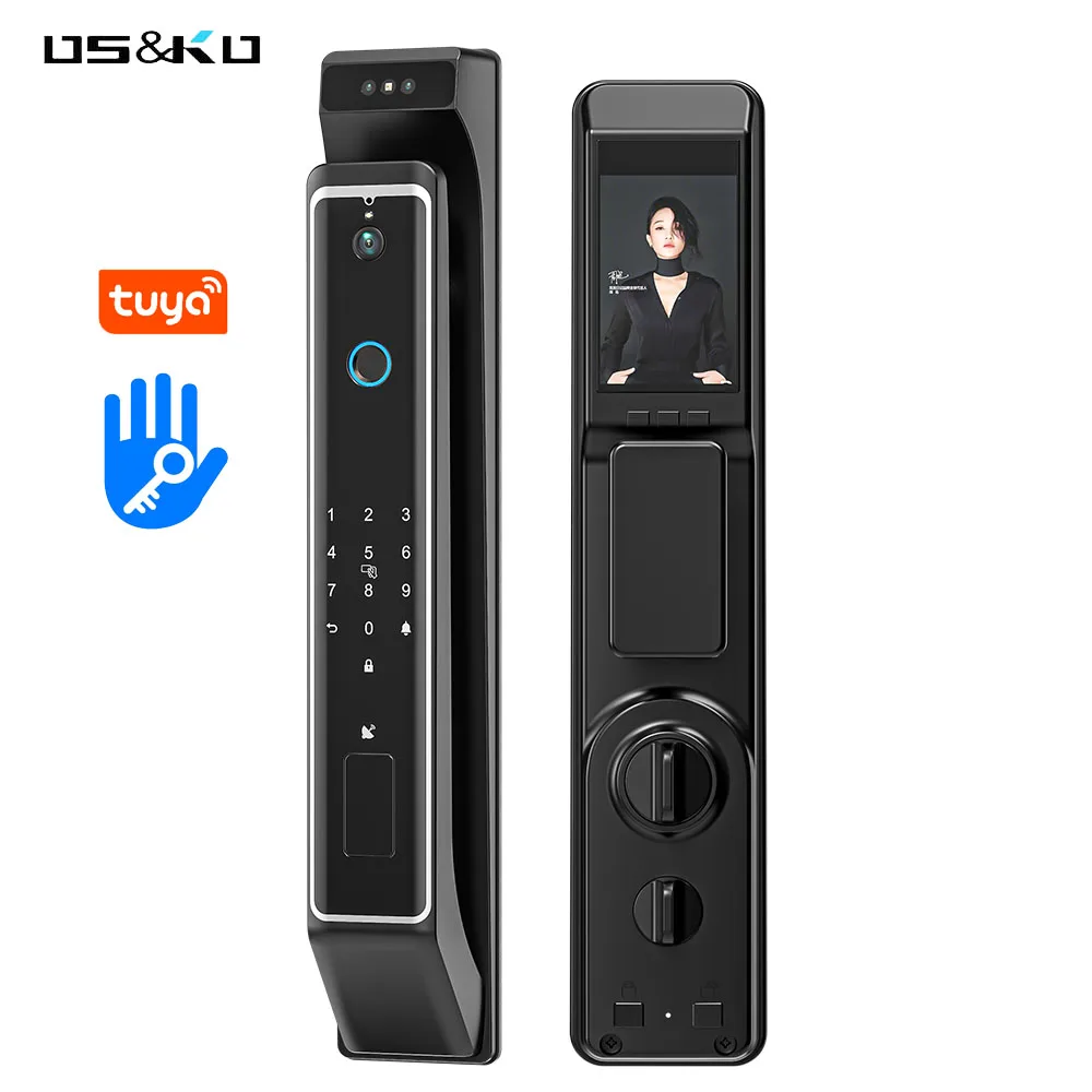 Face Recognition Locks Front Electric Lock Fingerprint Keyless Smart Digital Home Door Lock Box Security Smart Keys