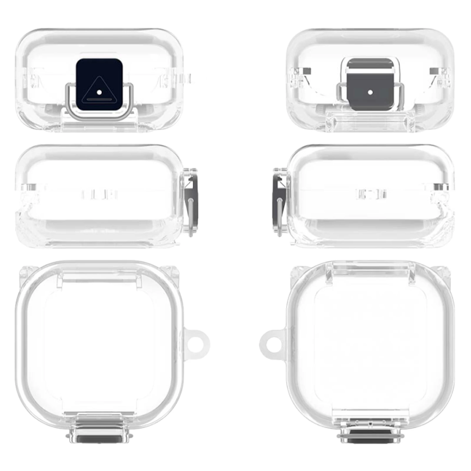 Protective Shell for Samsung Galaxy Buds 4 Pro Buds 4 TPU Clear Case with Carabiner Foldable Stand Anti-Drop Shockproof Cover