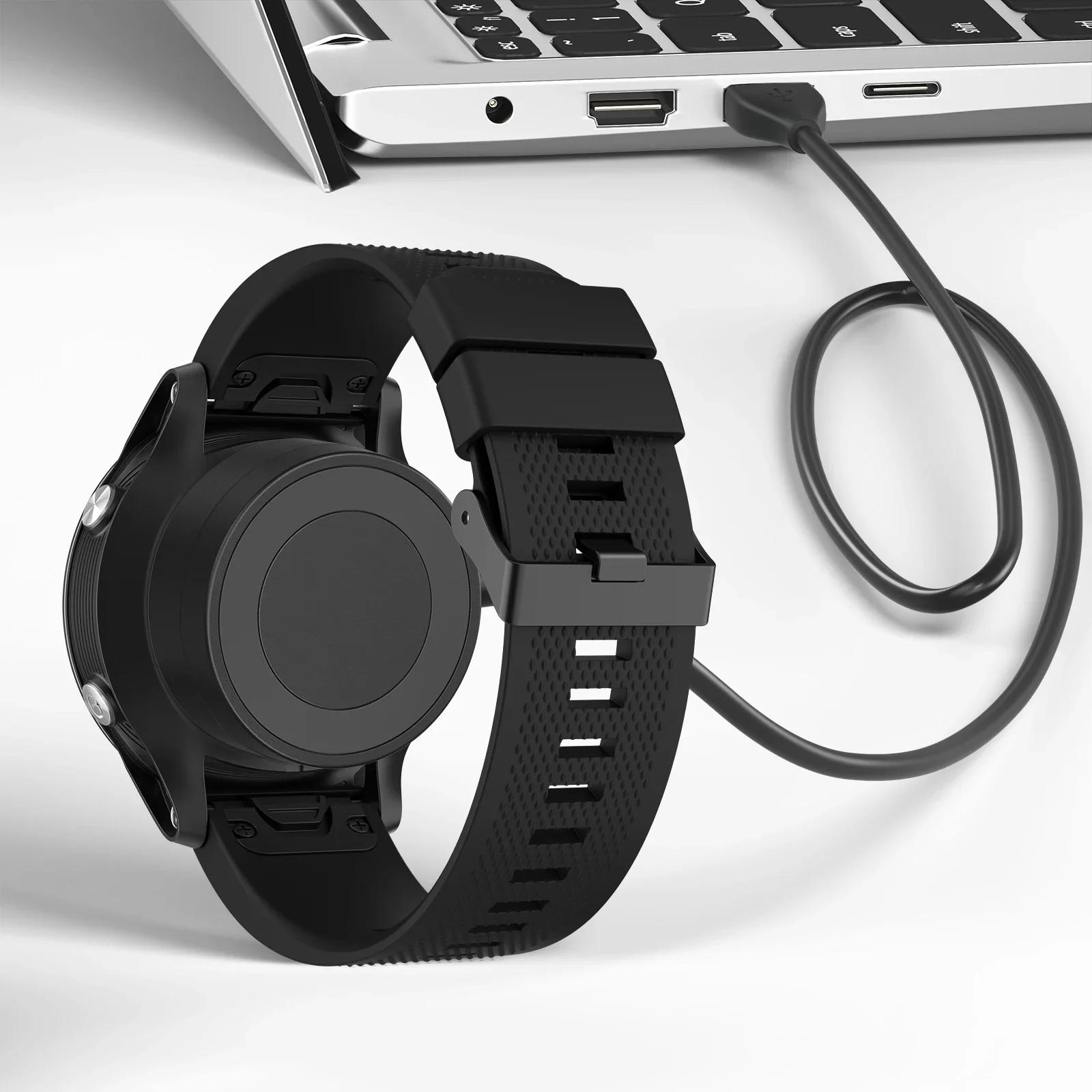 شاحن سريع لـ Garmin Vivoactive 3 4 S/Fenix 7 s 7x 5 6 x/Venu 2 2S Sq شاحن مغناطيسي لـ Forerunner 945 245 كابل شحن