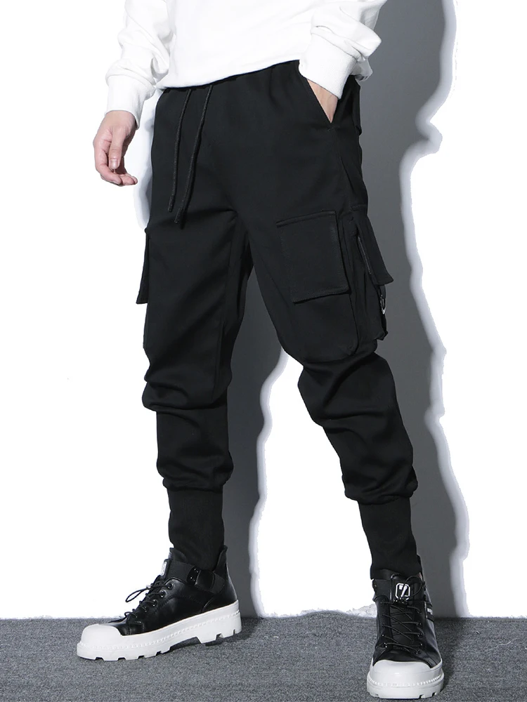 

Мужские рабочие брюки свободного кроя для весны и осени, повседневные, эластичные, модные, из ткани Roman, однотонные, со средней посадкой, для активного отдыха