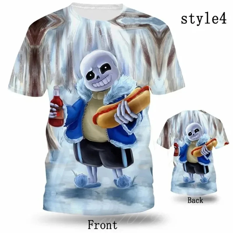 Hot Vedio Game Undertale Sans Graphic 3D Printing T Shirts For Men Women Casual Harajuku T Shirt Tops Short Sleeve Tee Clothing