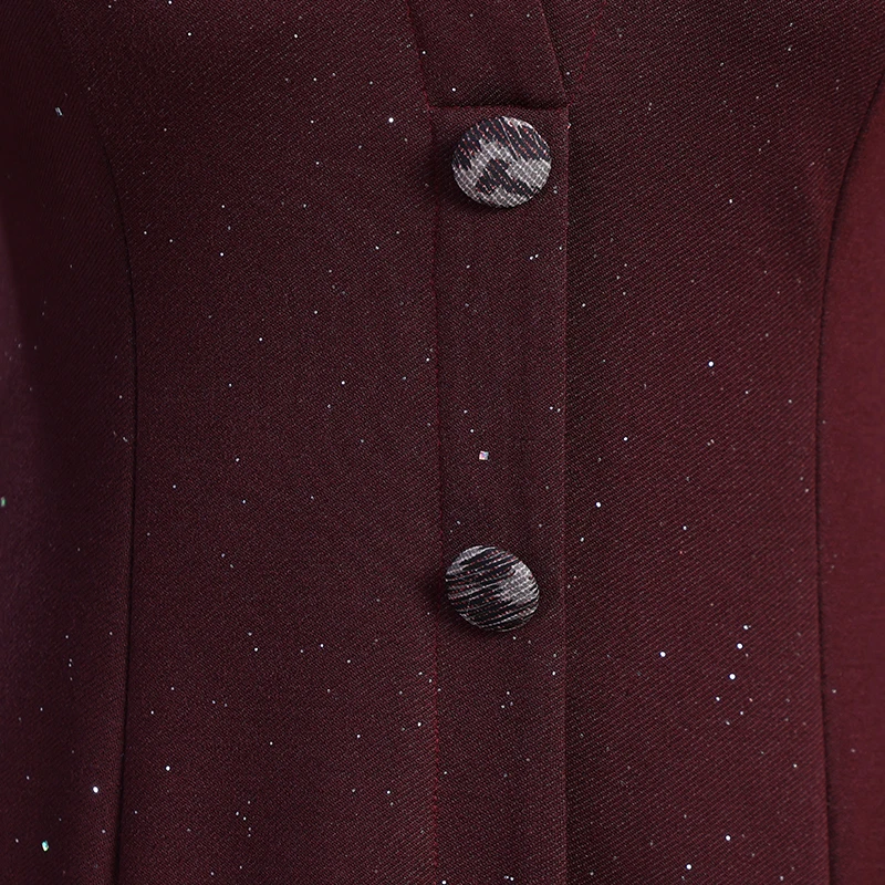 Vestido de dos piezas falso con solapa para mujer, temperamento elegante, otoño 2025, vestido de calle de manga larga para exteriores, diseñador de talla grande