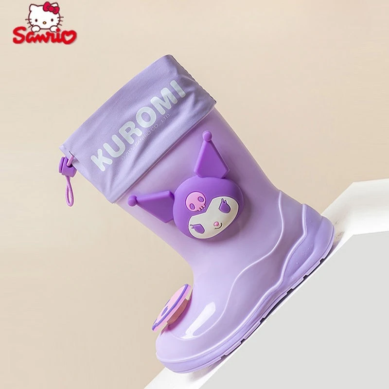 Sanrio series rain boots Cinnamoroll Hello Kitty Kuromi My melody Anime Kawaii children's rain boots new anti-slip water boots