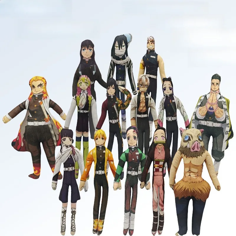 

Demon Slayer Kamado Nezuko Kamado Hashibira Inosuke Doll Toy Cosplay Stuffed Flexible Iron Wire Abstract Figure Model Funny Gift